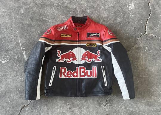 Vintage Rare Jacket Racing Leather Kids Red Bull Michelin Arrow Motul  00119 Hype Clothinga Limited Edition