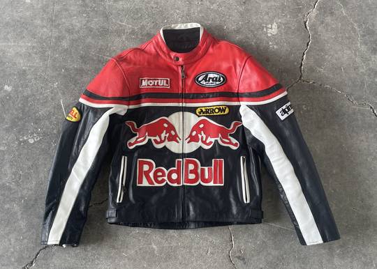 Vintage Rare Racing Leather Jacket Red Bull Arrow Arai Motul Bell Helmets Alpinestars   00130 Hype Clothinga Limited Edition