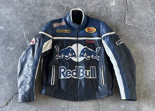 Vintage Rare Racing Leather Jacket Red Bull Michelin Ducati Motul Helmets 00138 Hype Clothinga Limited Edition