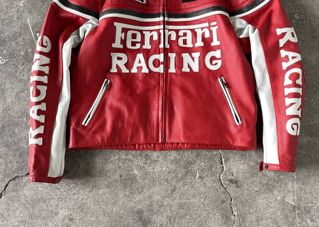 Vintage Ultra Rare Ferrari Racing Leather Jacket