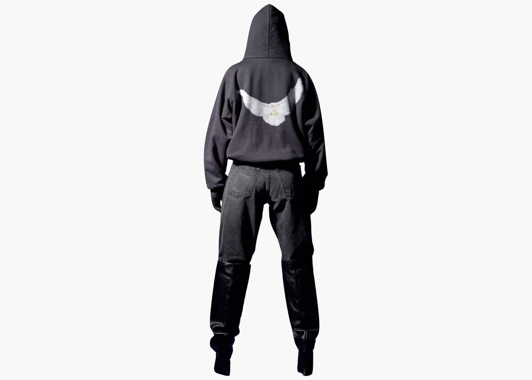 Yeezy Gap Dove Shrunken Hoodie Black | Hype Clothinga