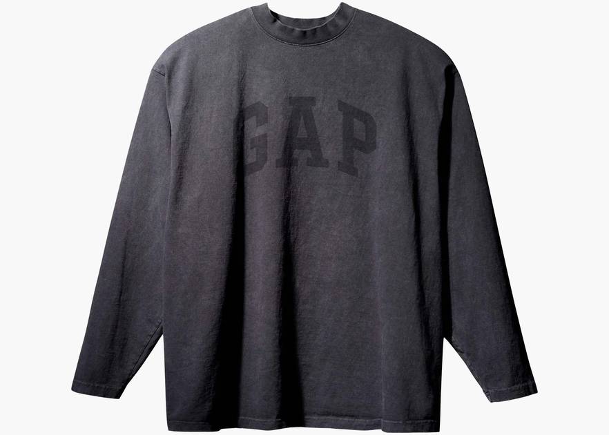 Yeezy Gap Engineered by Balenciaga Dove Long sleeve Tee Washed Black