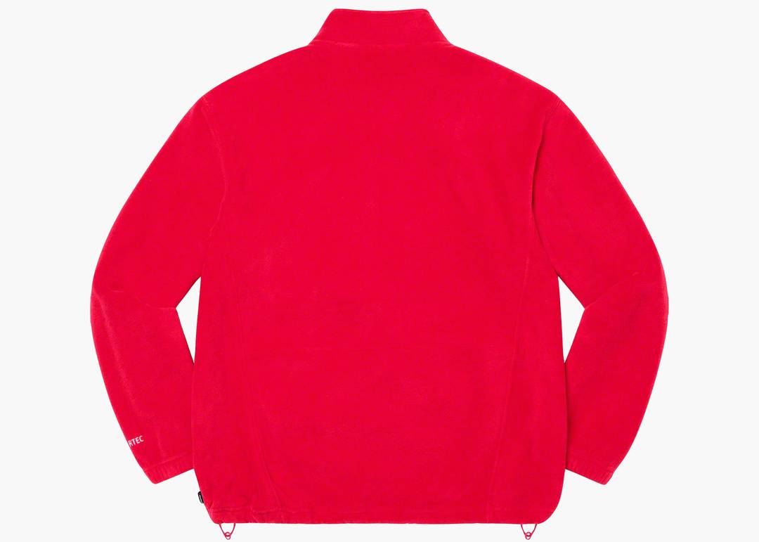 Supreme Polartec Zip Jacket Red   Hype Clothinga