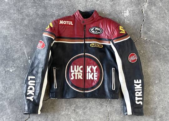 Vintage Lucky Strike Arai Motul Leather Jacket Mask Sport Wear 00136 Hype Clothinga limited edition