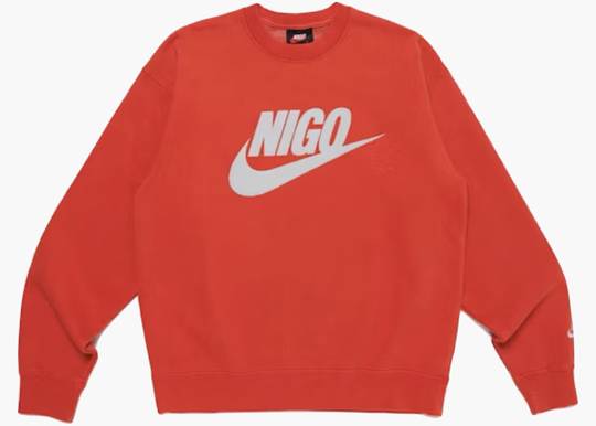 Nike x Nigo NRG Fleece Crew Sweatshirt Red | Hype Clothinga Nike x Nigo NRG Fleece Crew Sweatshirt Red | Hype Clothinga