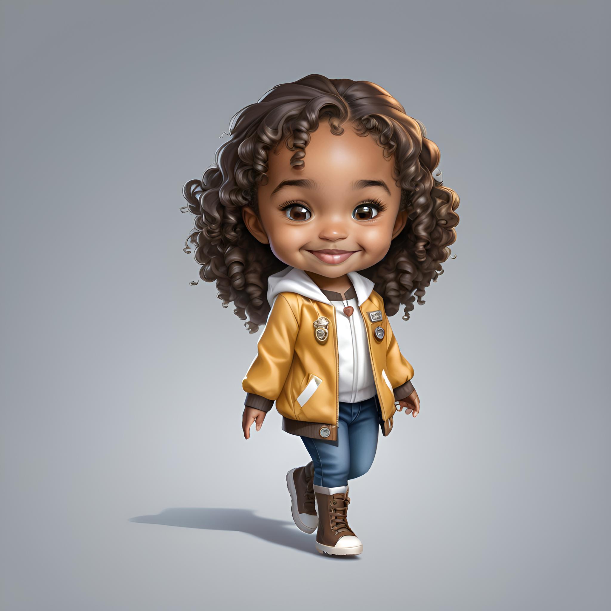 chibi style ai image of a girl