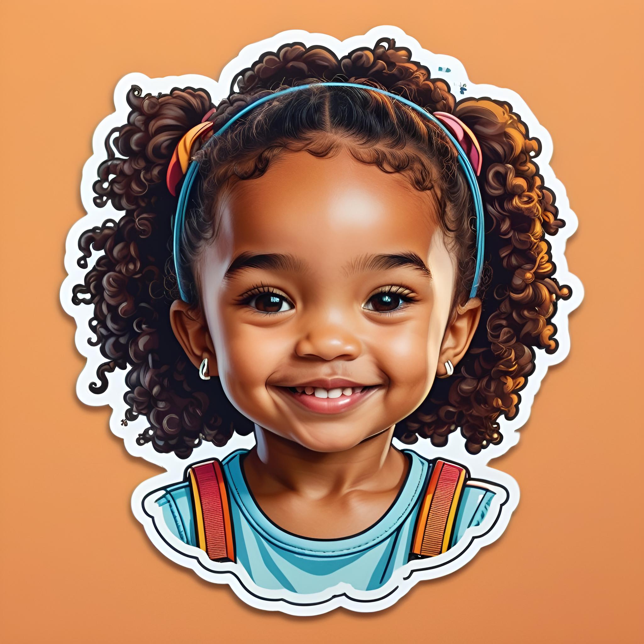 ai sticker of a little girl