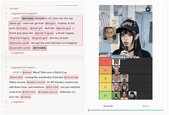 SVML source and live video preview