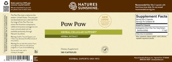 Nature's Sunshine Paw Paw Cell Regulator Support - Image 4
