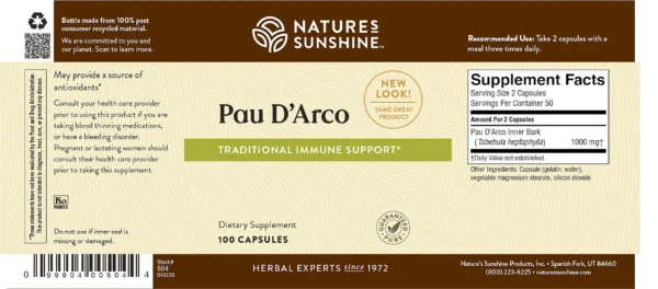 Nature's Sunshine Pau D' Arco - Image 3