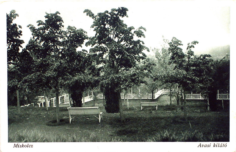 Az Avas-tető 1927-ben, korabeli képeslapon