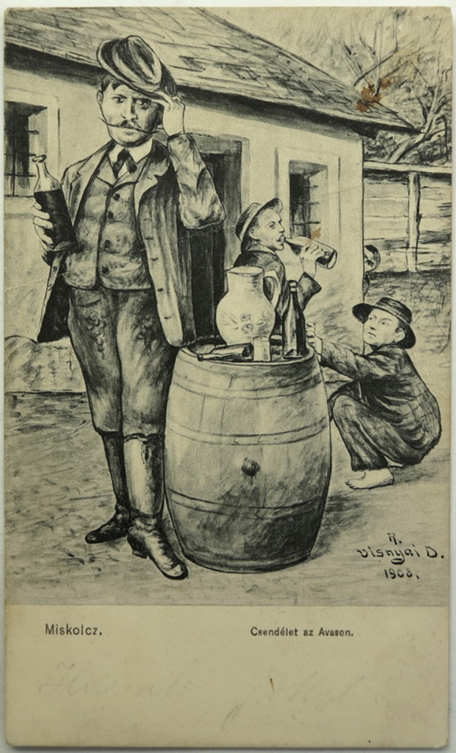 Csendélet az Avason - képeslap 1908-ból