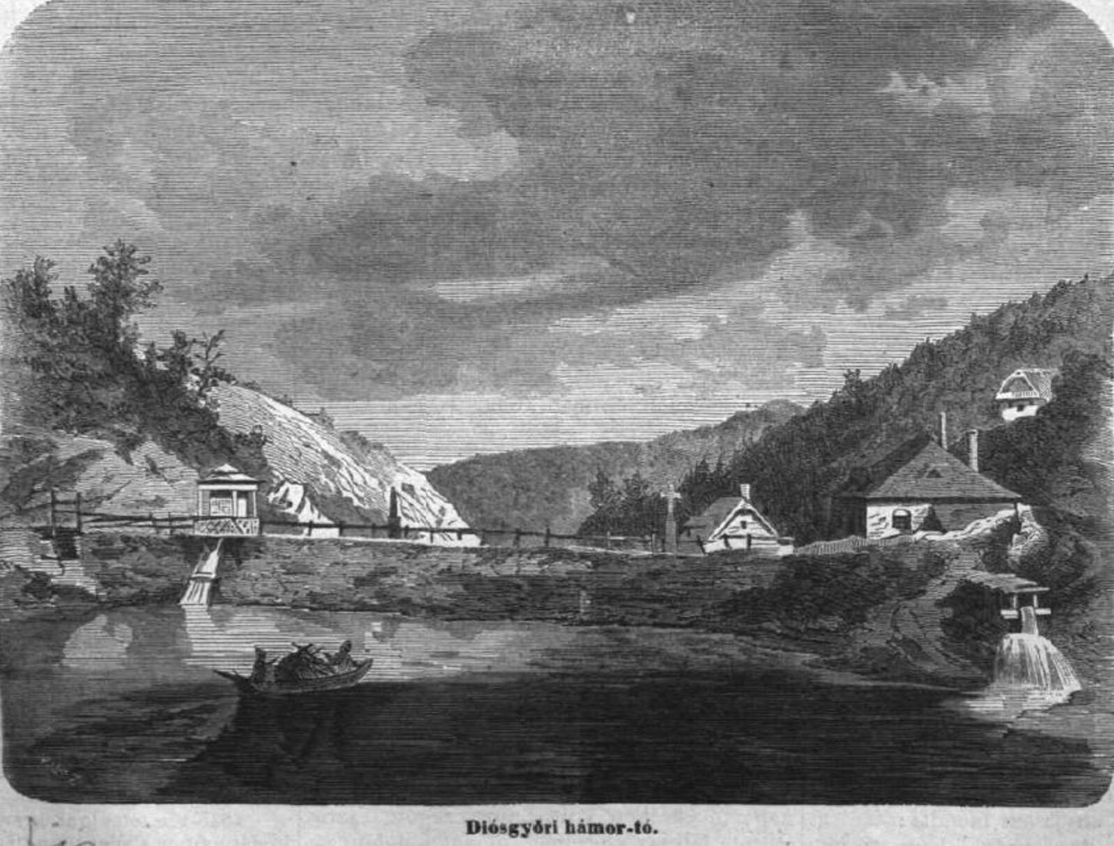 A Hámori-tó 1872-ben, a Vasárnapi Újság című lapban