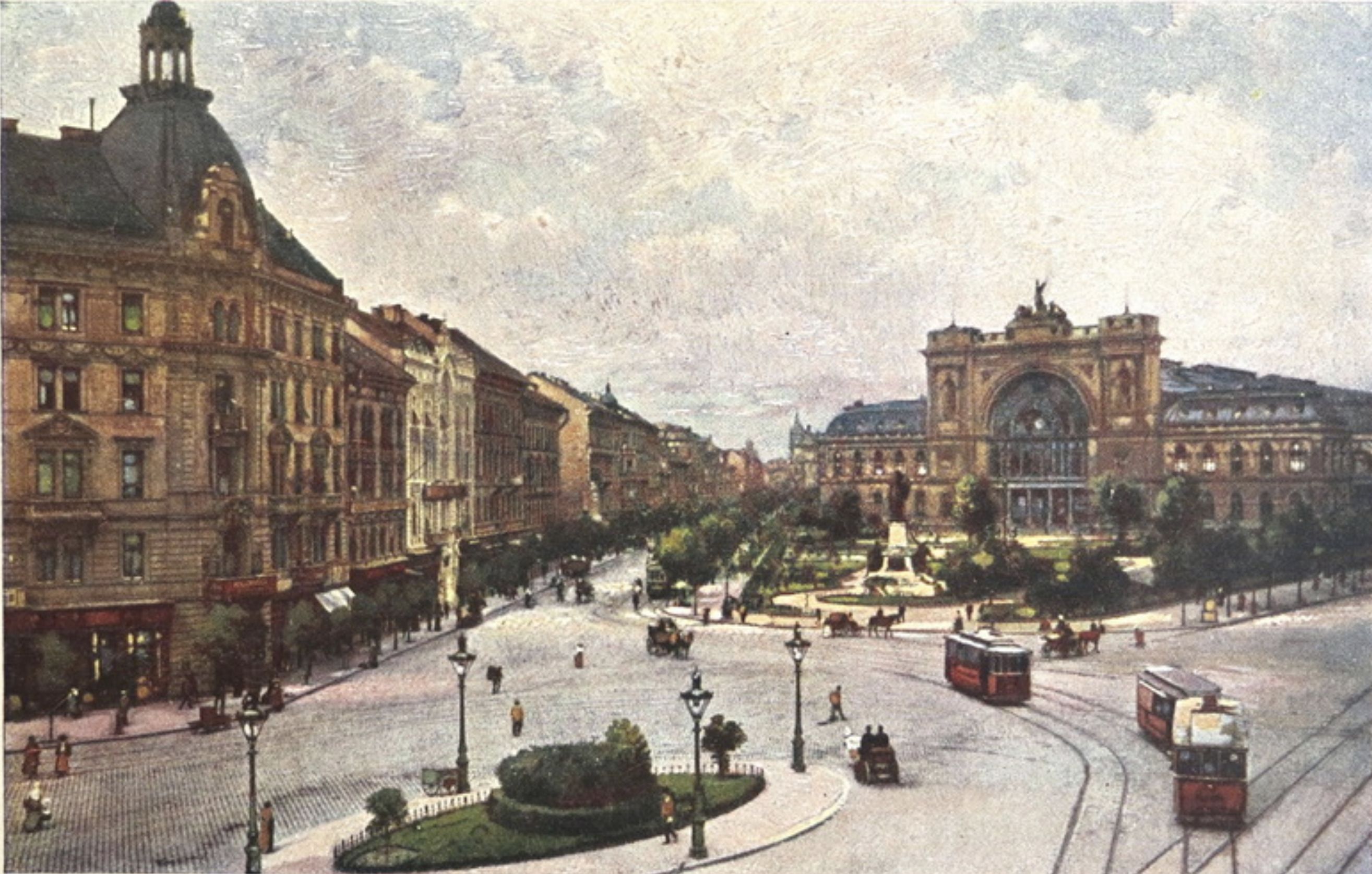 A pályaudvar az 1910-es években