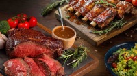 台北萬豪酒店Lobby Lounge肋眼牛排+BBQ豬肋排任食晚餐券(假日+NT$100)