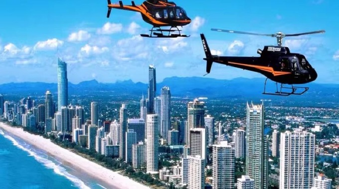 黃金海岸Gold Coast海洋世界直升機觀光飛行體驗【5/10/15分鐘體驗＋多場次可選＋美麗海濱/多景點路線】