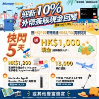 只限5日：簽$100享高達$3,700獎賞（現金/Apple禮品卡）