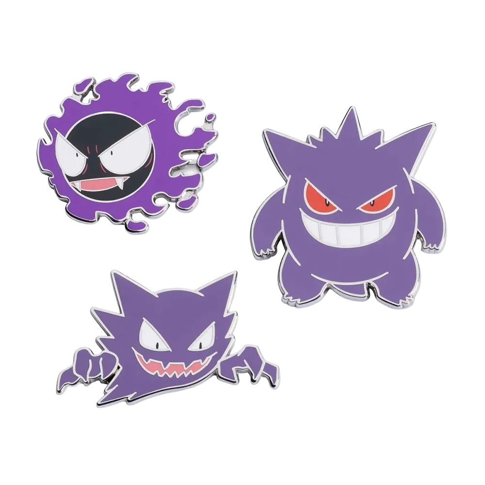 Pokémon Pins (3-Pack) - Gastly, Haunter & Gengar