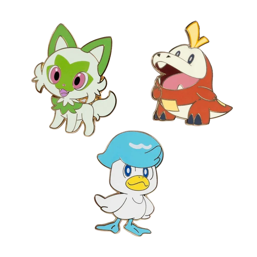 Pokémon Pins (3-Pack) - Sprigatito, Fuecoco & Quaxly