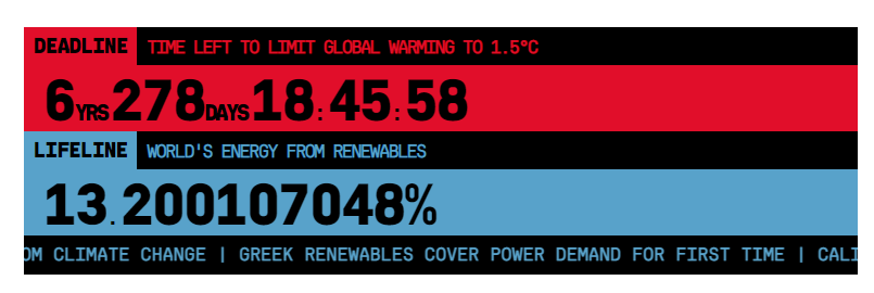 Climate Clock Screenshot