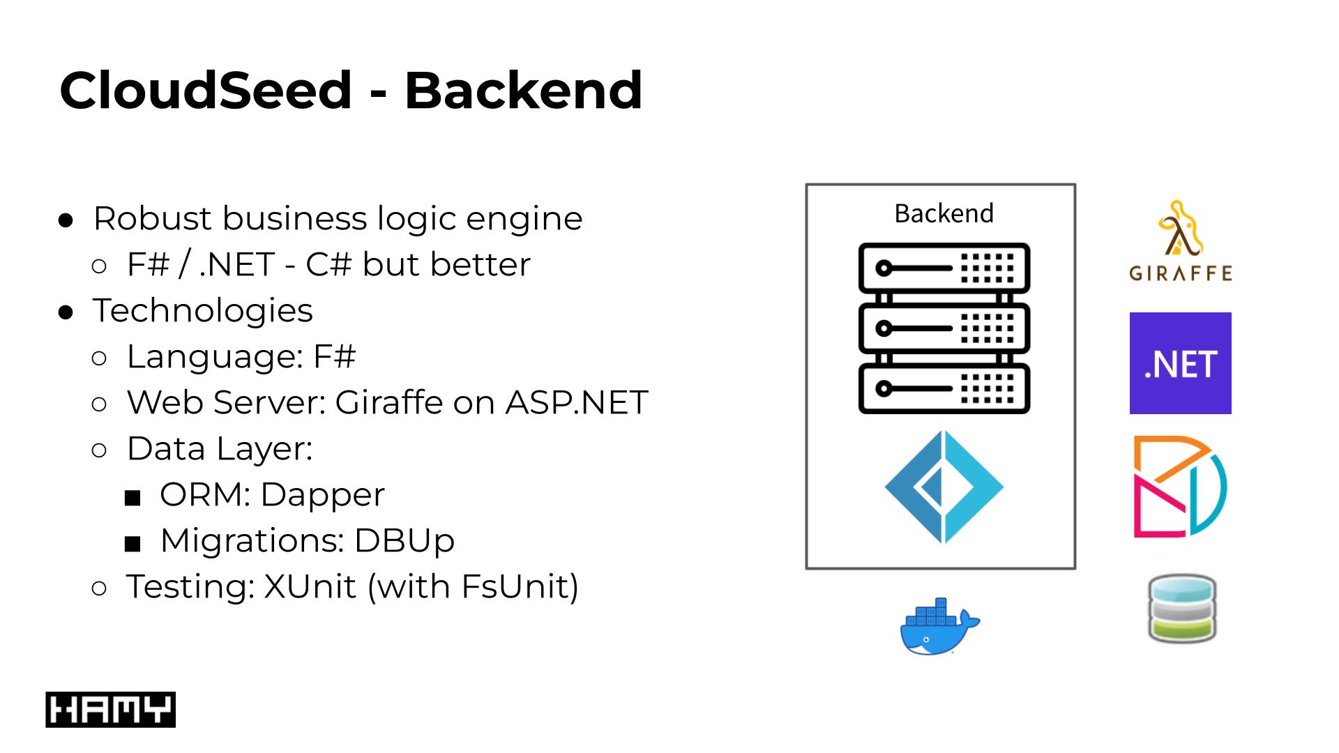 CloudSeed - Backend Technologies