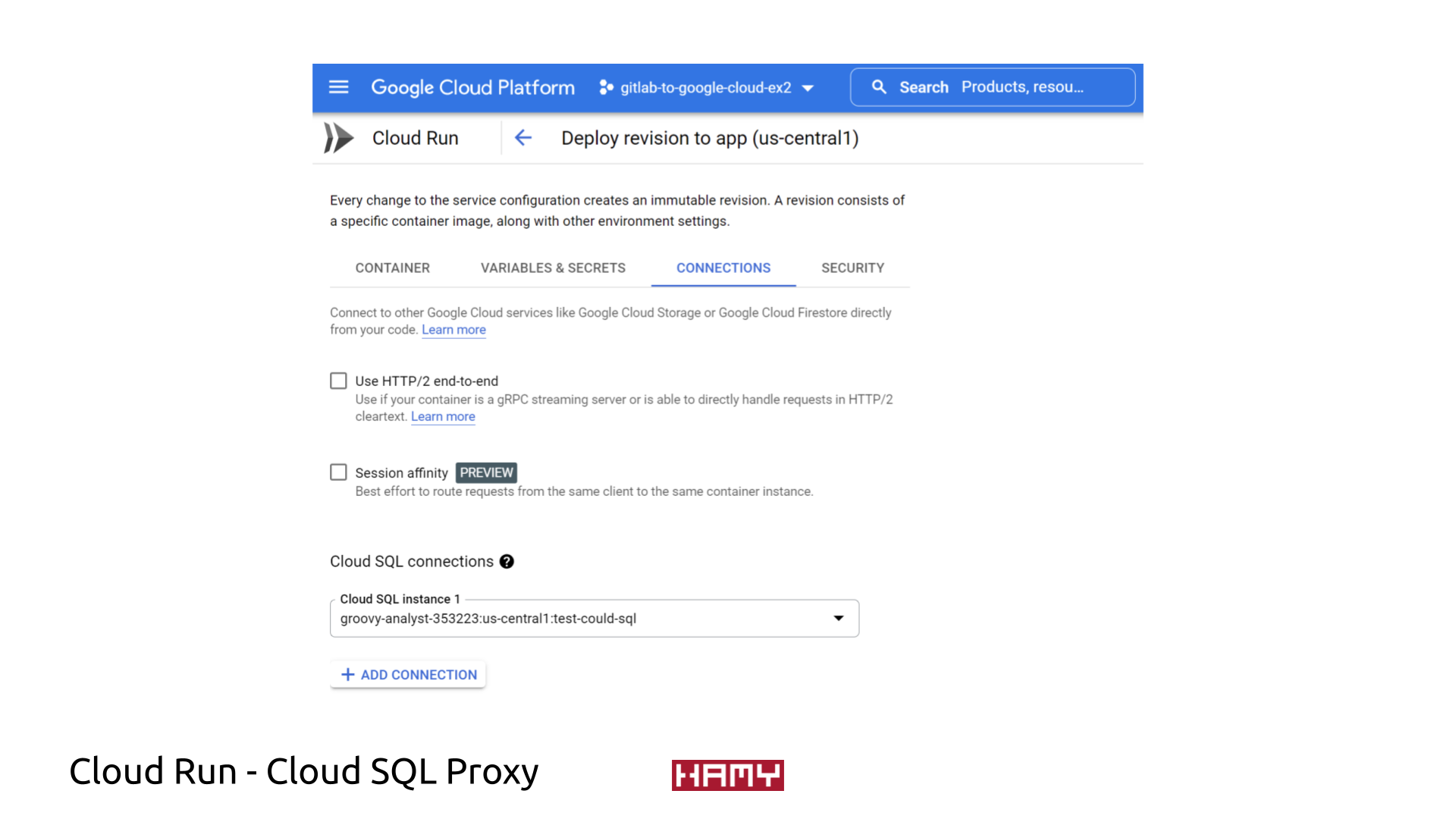 Cloud Run <> Cloud SQL Proxy