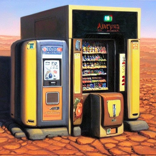 "a vending machine on mars"