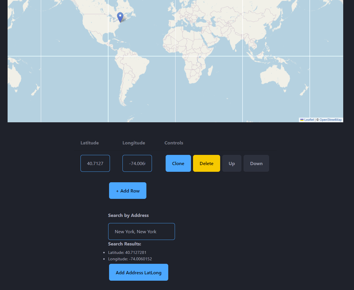 TravelMap - Add by Address