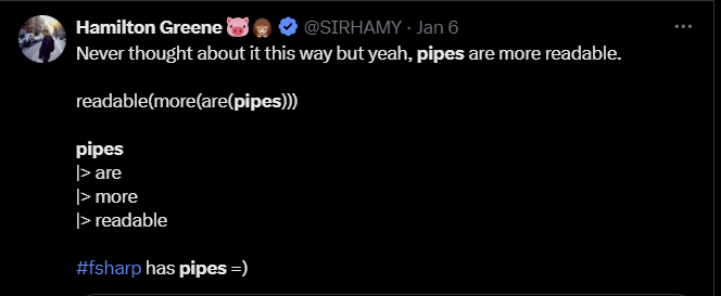 Pipes are more readable