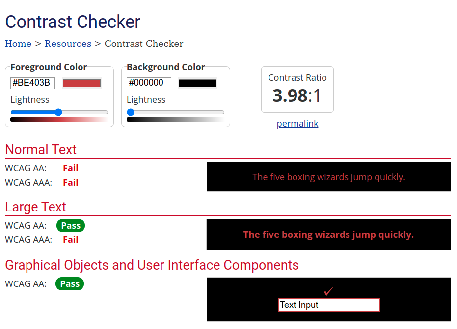 iamhamy 2.0 accessibility scores