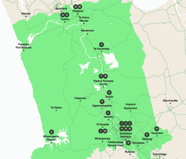 IAWAI projects for Waikato District and Hamilton City