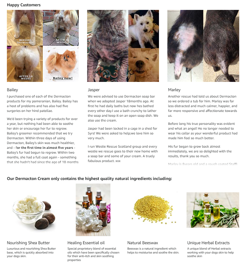 Petnat Dermacton Cream for ITCHY Dogs Professionally for