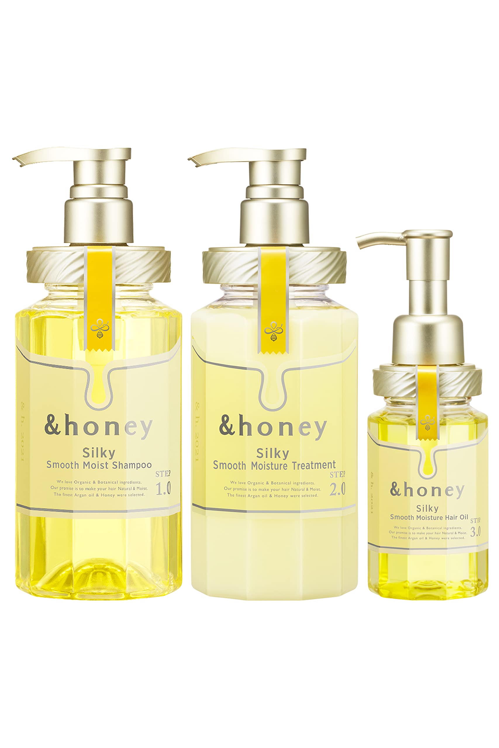 & Honey Silky Smooth Moisture 3-Piece Set (Shampoo, Treatment, Hair