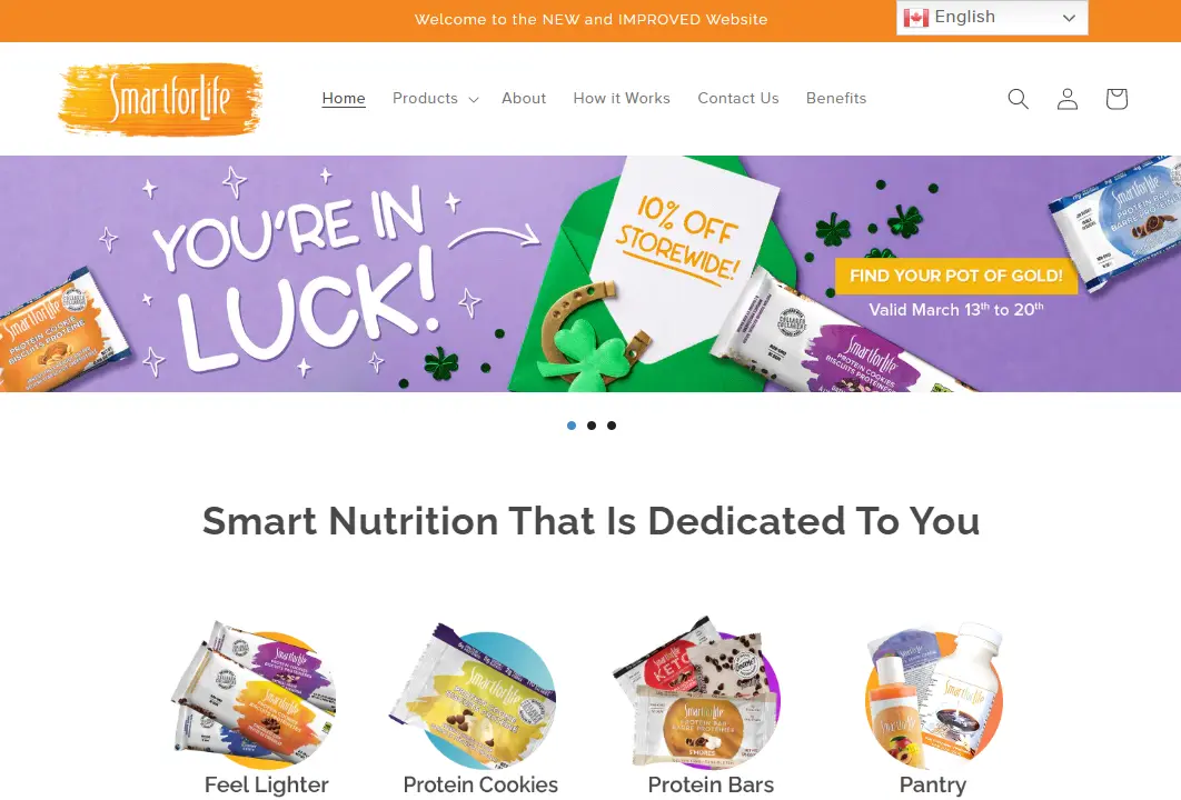 Smart for Life CA Ecommerce Website