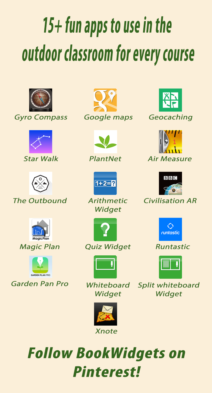 15+ fun apps to use in the outdoor classroom for all courses