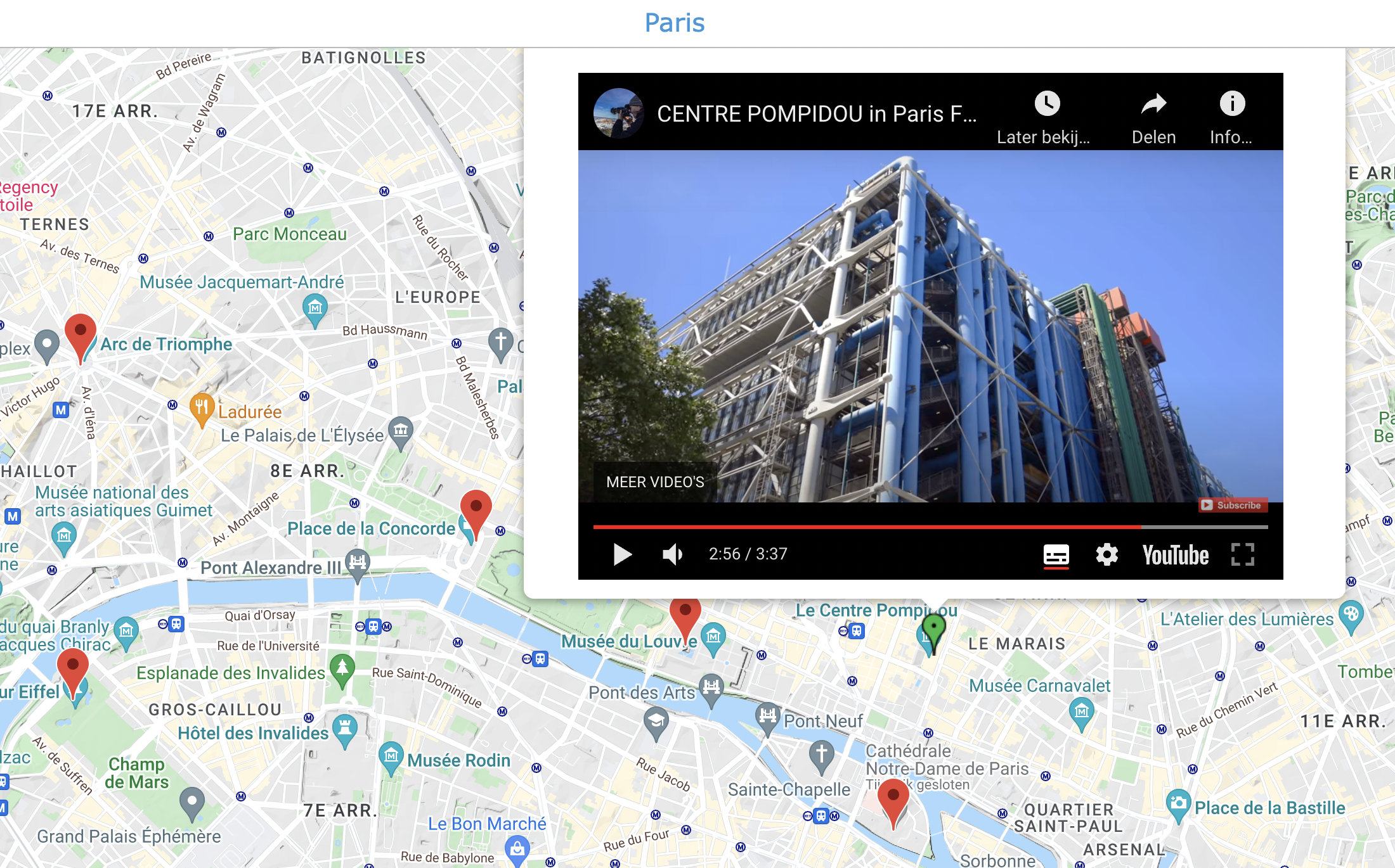 Virtual Field trip - Google Maps - Paris