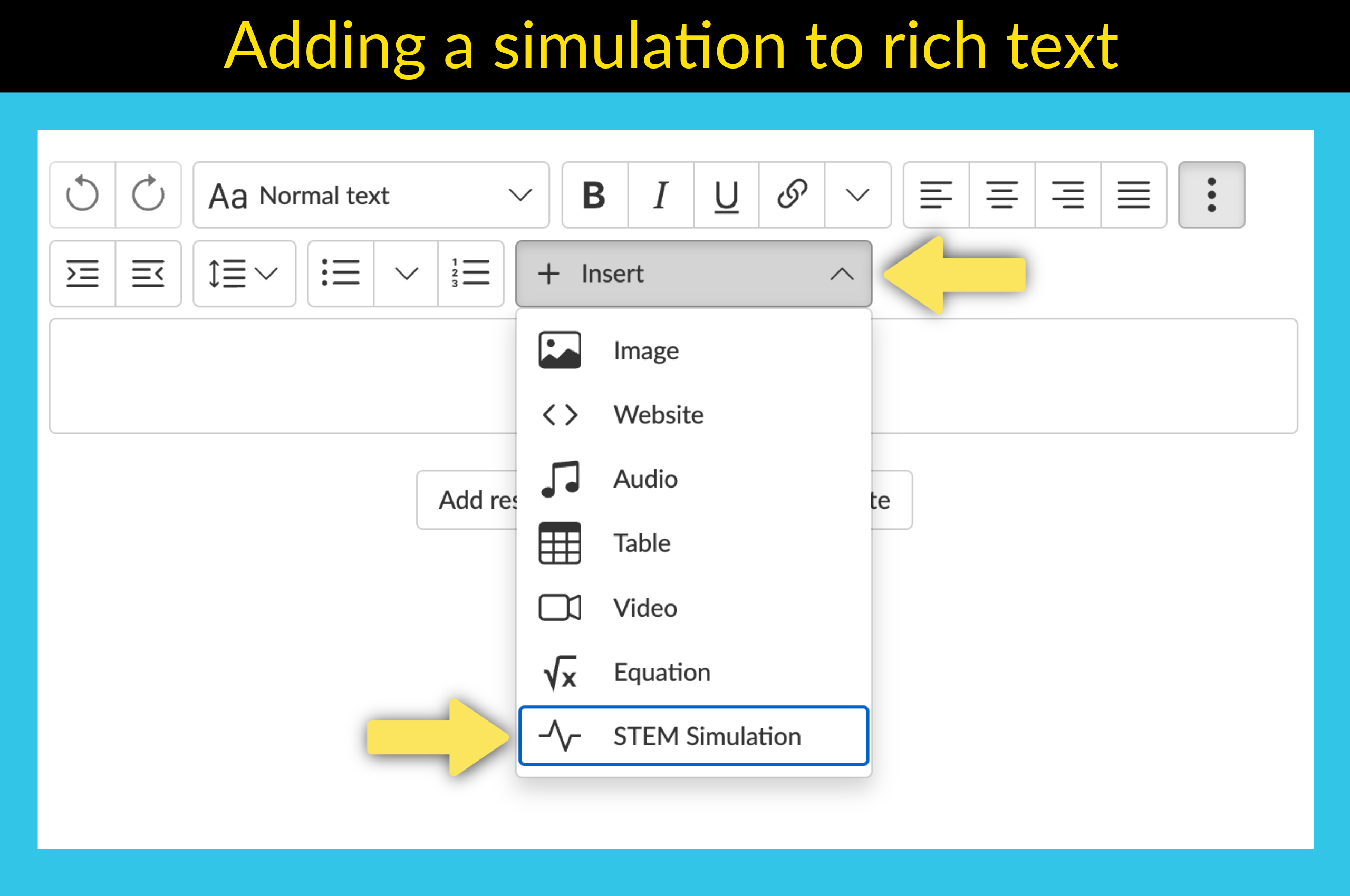 adding a stem simulation to BookWidgets 