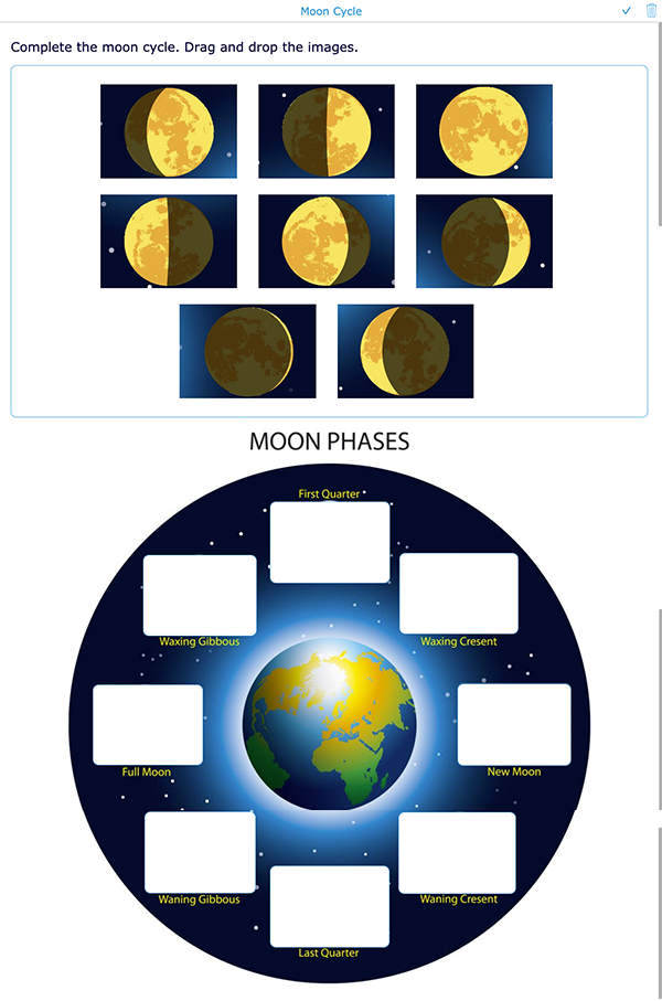 Moon cycle - primary school lesson