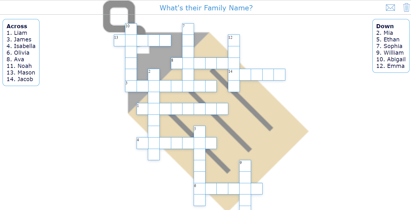 Name Crossword