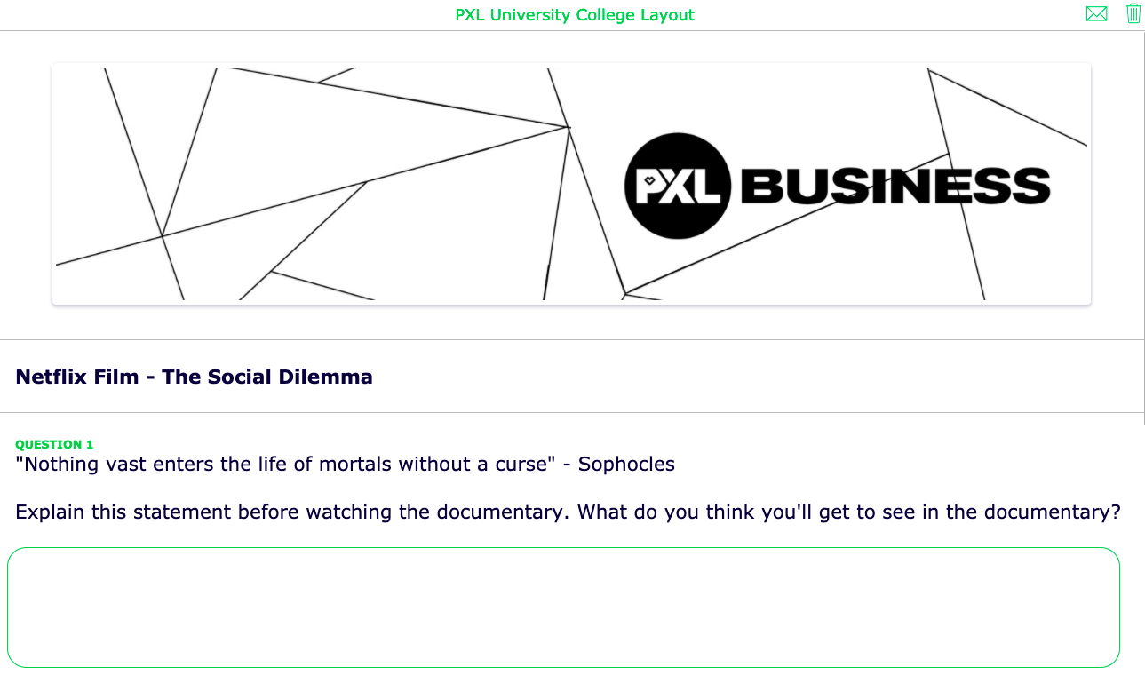 school layout in digital exercise