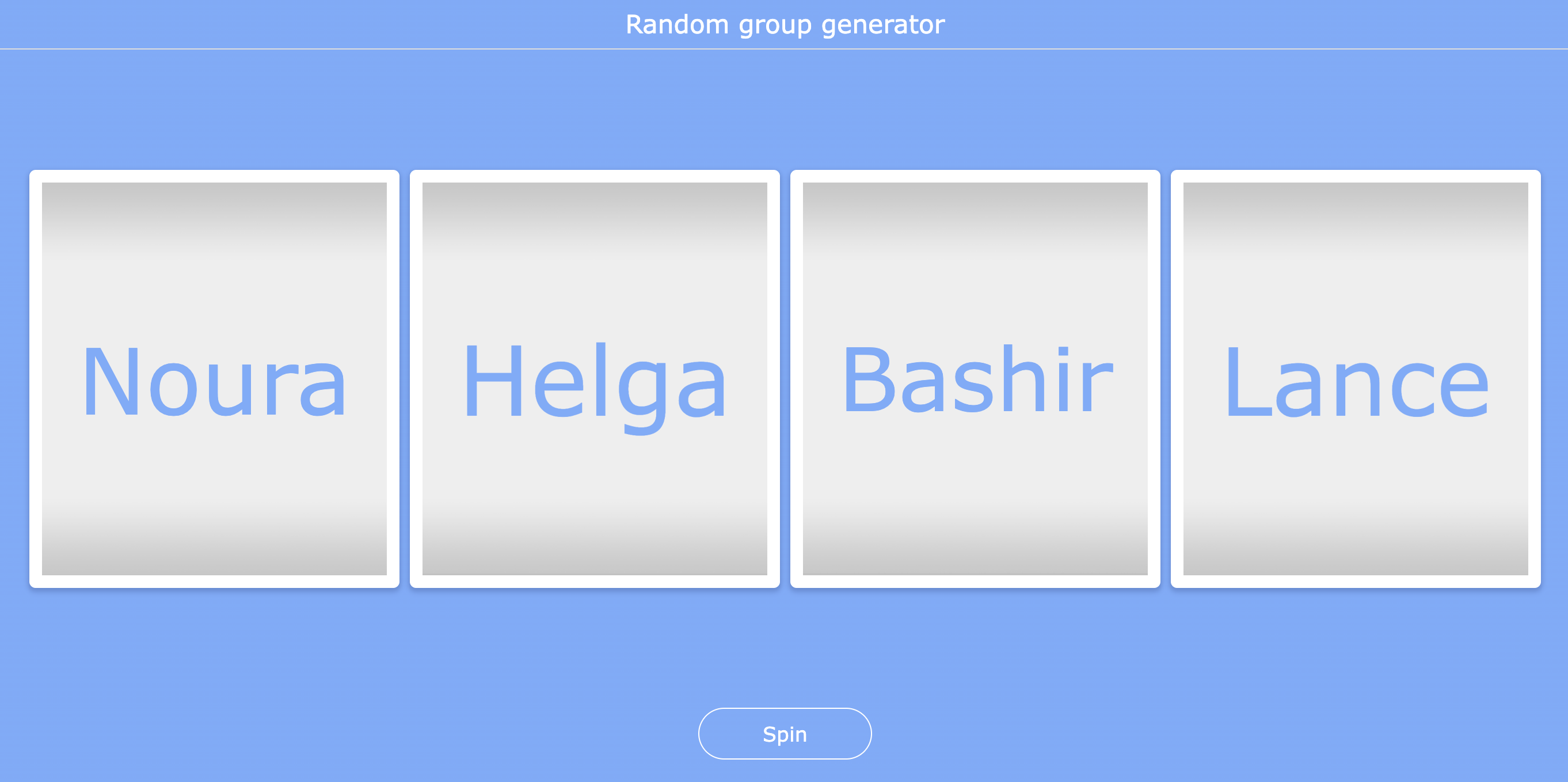 Random group generator kindergarten activity