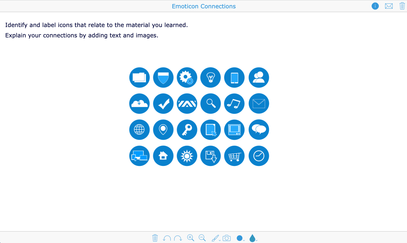 Connect with Icons Whiteboard