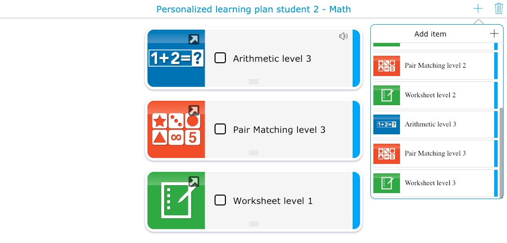 Personalized learning plan