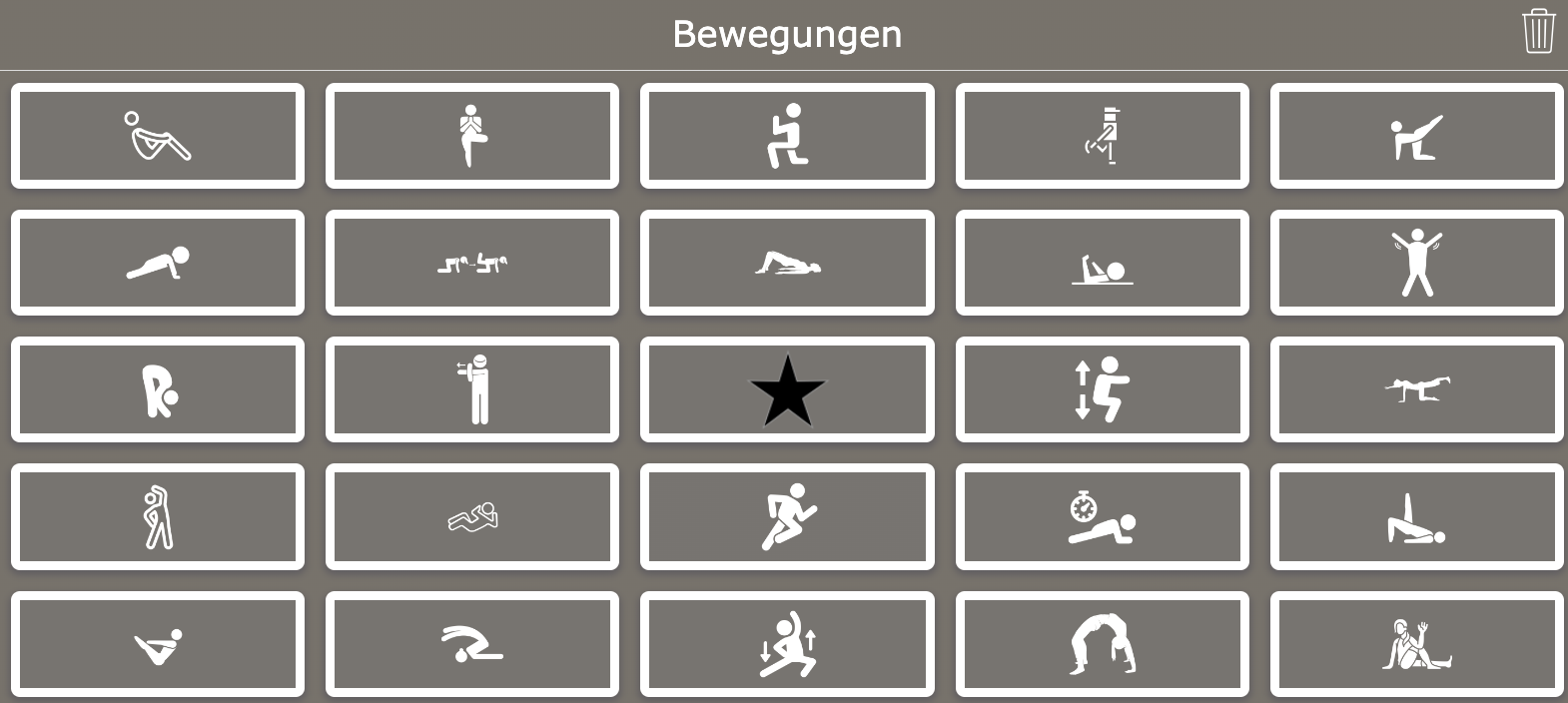 Bewegungsübungen Bingo