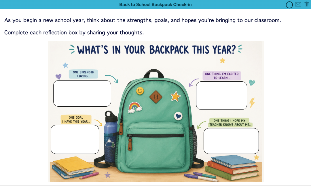 Back to School Backpack Check In