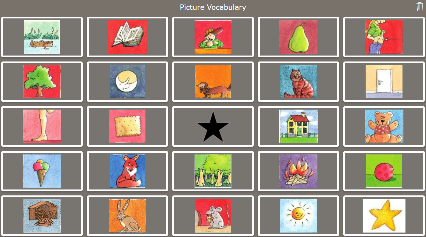 Picture Vocabulary Bingo