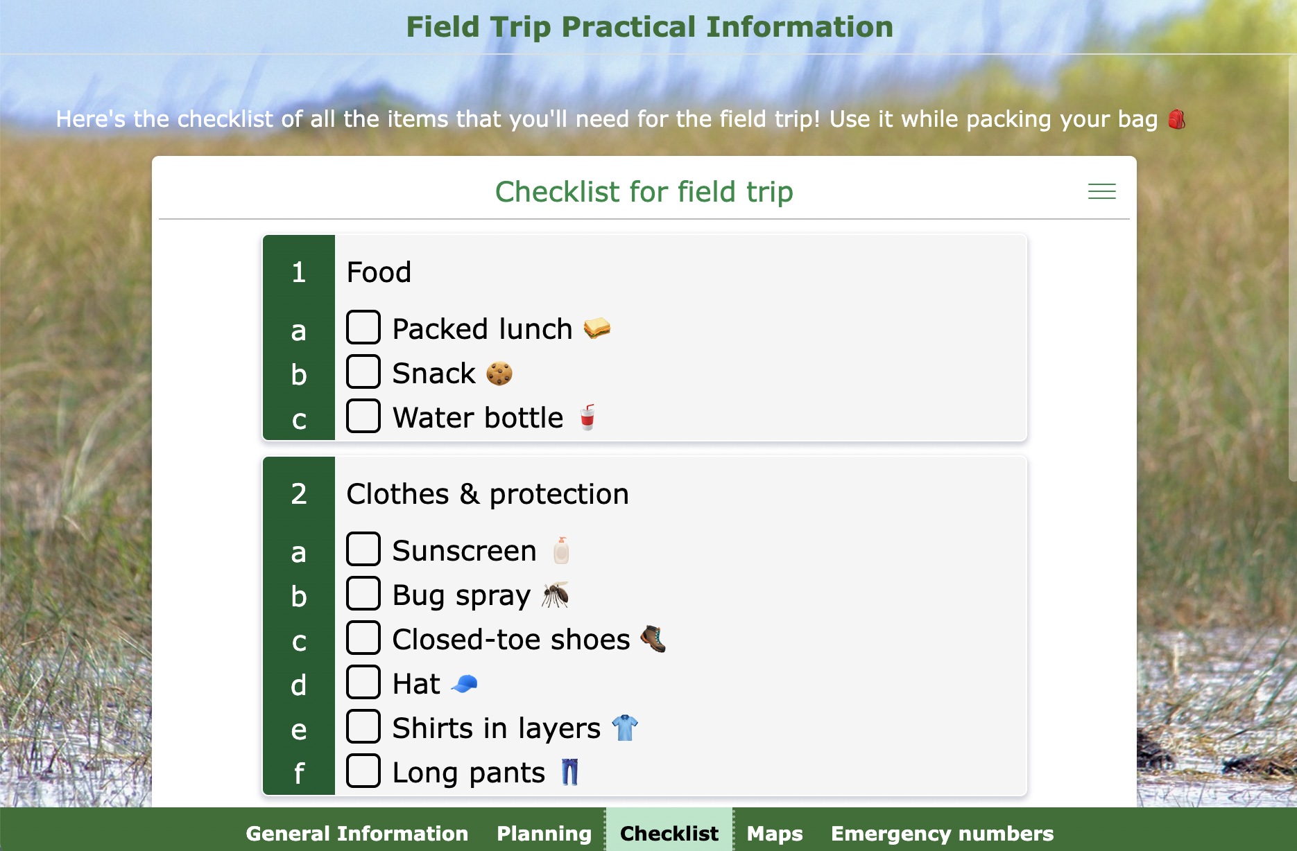 Field trip lesson idea - Everglades - Webquest