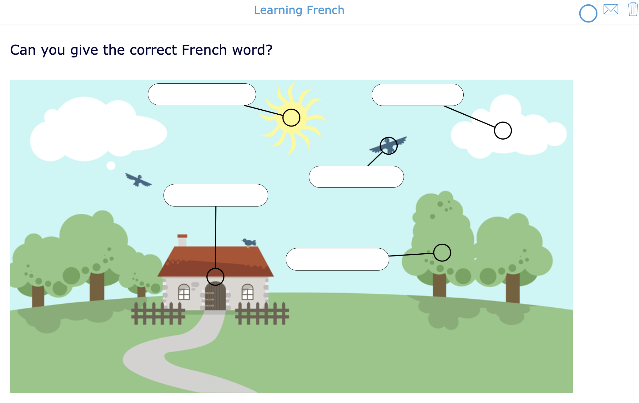 Learning french - digital worksheet