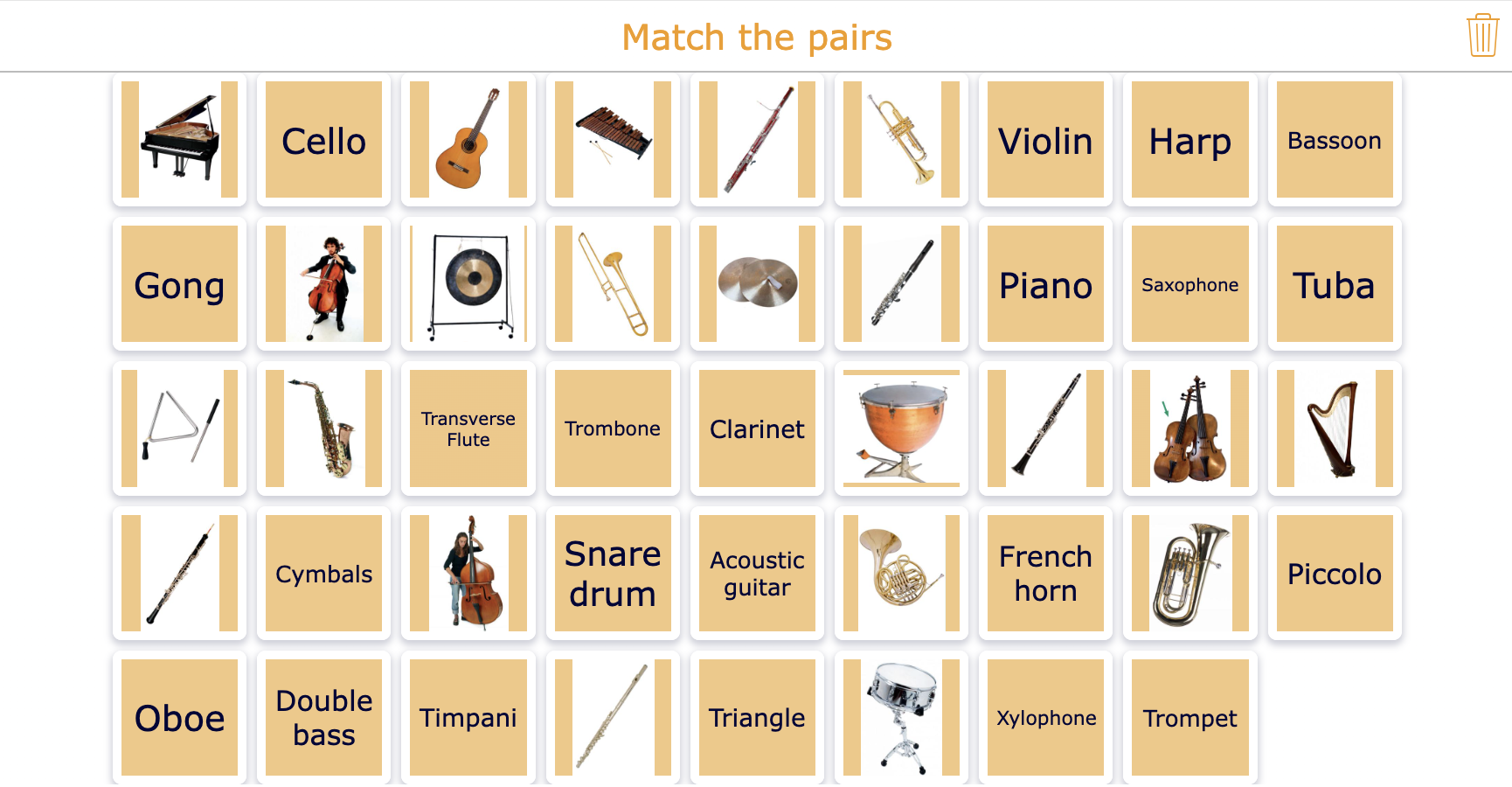 Pair matching - orchestra