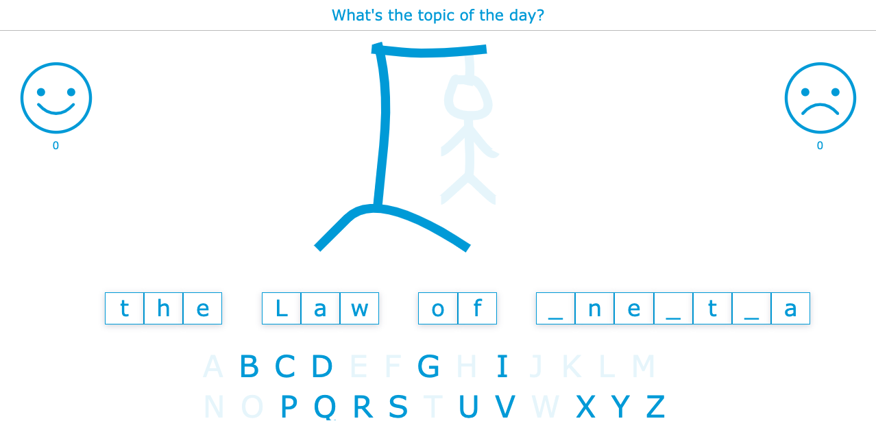 Physics hangman